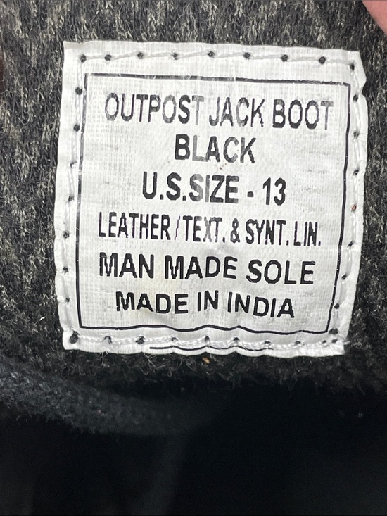 New Outpost Makers Jack Leather Boot Buckle Black Hiking Mens Sz 13 main image 13